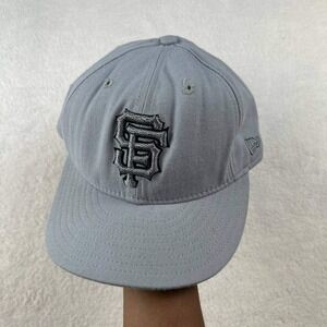 Men's San Francisco Giants MLB New Era Gray Black 59FIFTY‎ Fitted Hat Size 7 5/8
